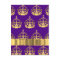 Gold crowns on purple