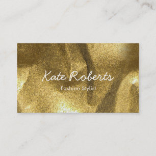 Gold Crumpled business card minimalist