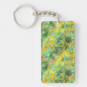 Gold Crumpled Texture Key Ring