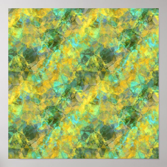 Gold Crumpled Texture Poster (Front)