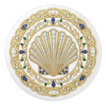 Gold Crystal Seashell Shell 2D graphic gemstones