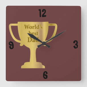 Gold Cup World's Best Dad Clock