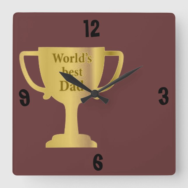 Gold Cup World's Best Dad Clock (Front)
