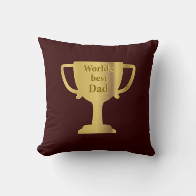 Gold Cup World's Best Dad Cushion (Front)