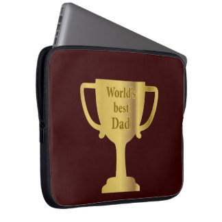 Gold Cup World's Best Dad Laptop Sleeve