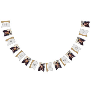 Gold Curved Frame Photo Graduation Bunting