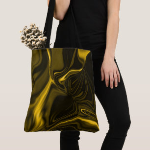 Gold curves or undulations, deep yellow or dark... tote bag