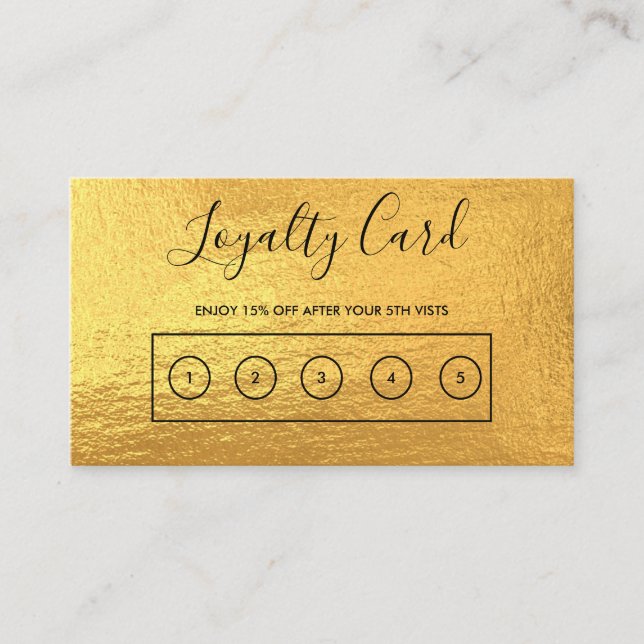 Gold Custom Loyalty Card (Front)