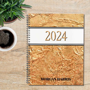 Gold Custom Name 2024 Planner