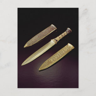 Gold dagger and sheath postcard
