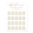 Gold Dainty Script Wedding Seating Chart