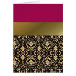 Gold damask and Red