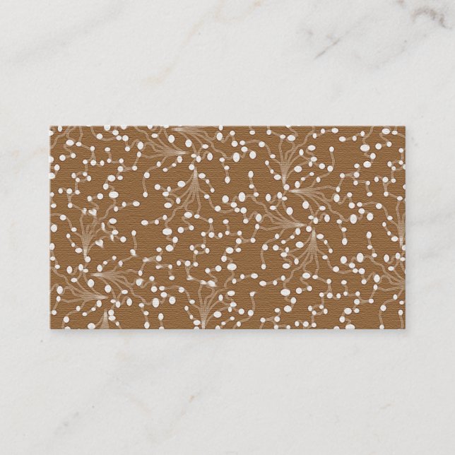 Gold Damask Business Card (Front)