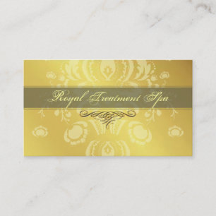 Gold Damask business cards