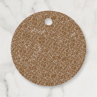 Gold Damask Circle Favour Tag