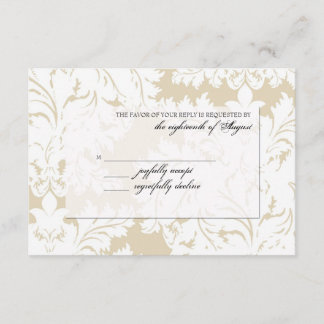 Gold Damask Collection | rsvp card