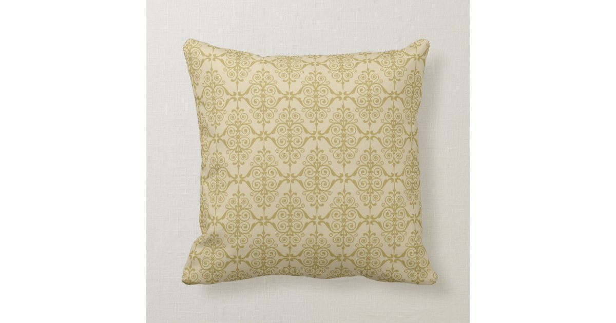 Gold Damask Cushion