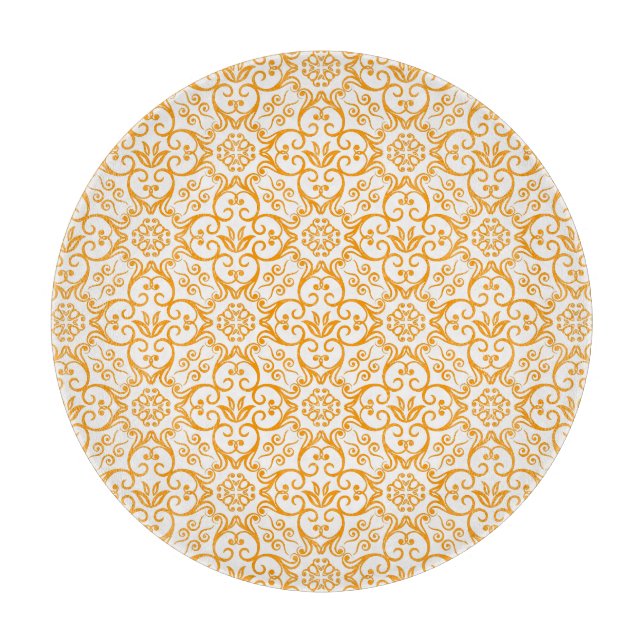 Gold Damask Cutting Board (Front)