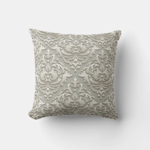 Gold Damask Decorative Pillow