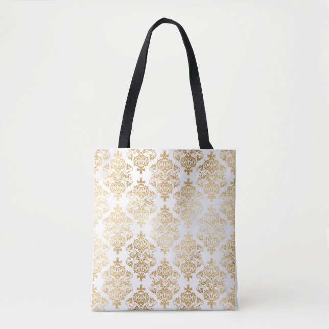 Gold Damask Elegant  Tote Bag (Front)