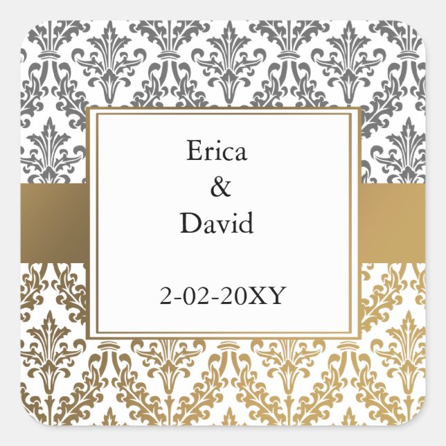 gold damask envelopes seals (Front)