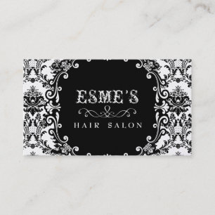GOLD Damask Hair Salon Stylist Business Card