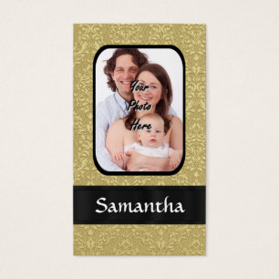 Gold damask photo template