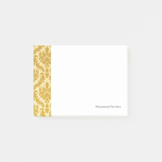 Gold damask post-it notes (Front)