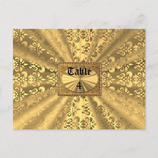 Gold damask postcard (Front)
