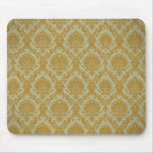 Gold Damask Wallpaper Mousepad