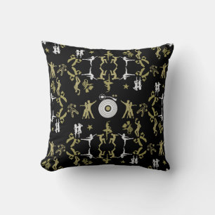 Gold Dancer Patterned Home Decor Cushion
