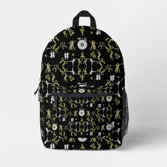 Gold Dancer Patterned Home Decor Printed Backpack (Front)