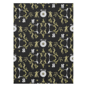 Gold Dancer Patterned Home Decor Tablecloth
