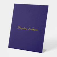 Gold & Dark Blue Color Professional Plain Own Name