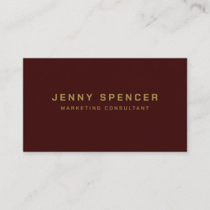 Gold Dark Red Minimalist  QR Code Professional  Business Card