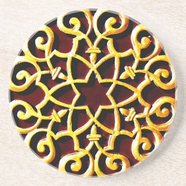 Gold Decoration Coaster (Front)