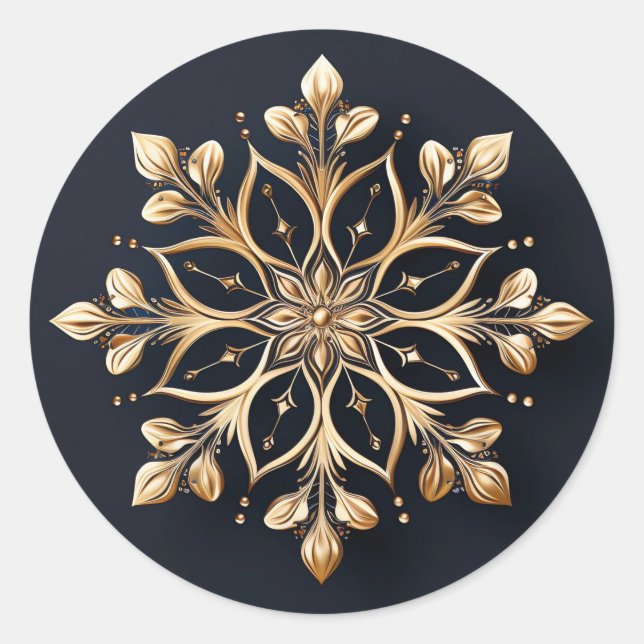 Gold Decorative Flower Sticker (Front)