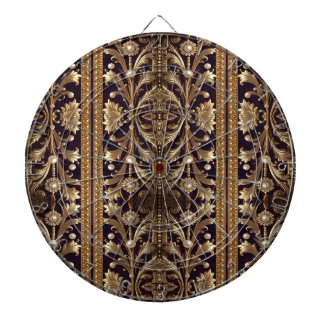 Gold Decorative Flowers Dartboard