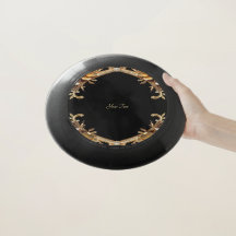 Gold Decorative Flowers Frisbee