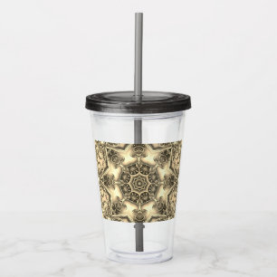 Gold Decorative Holiday Acrylic Tumbler