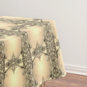 Gold Decorative Holiday Tablecloth