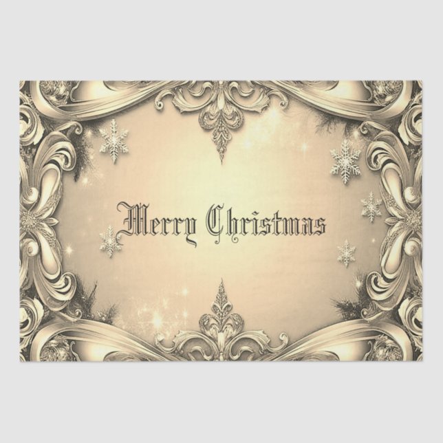 Gold Decorative Holiday Tissue Paper (Front)