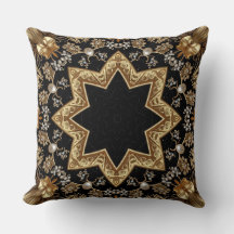 Gold Decorative Throw Pillow