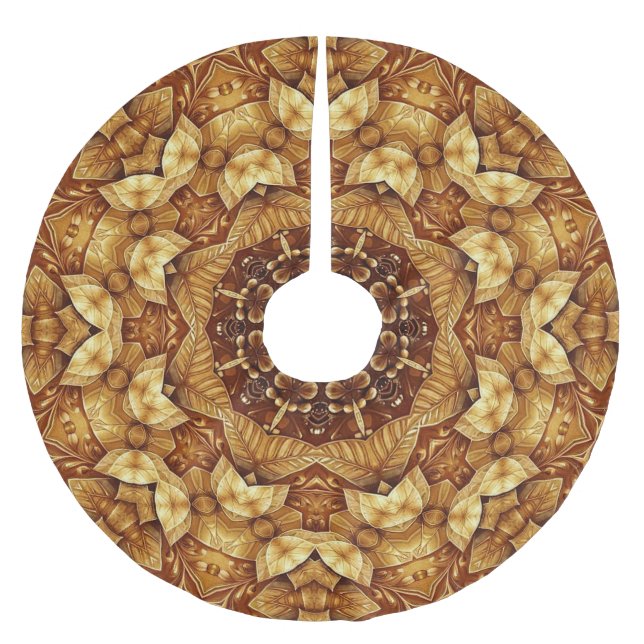Gold Decorative Tree Skirt (Front)