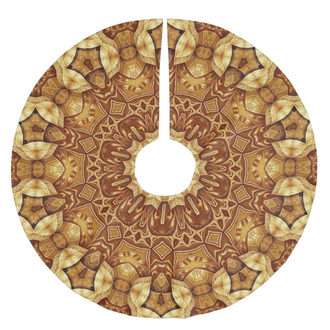 Gold Decorative Tree Skirt (Front)