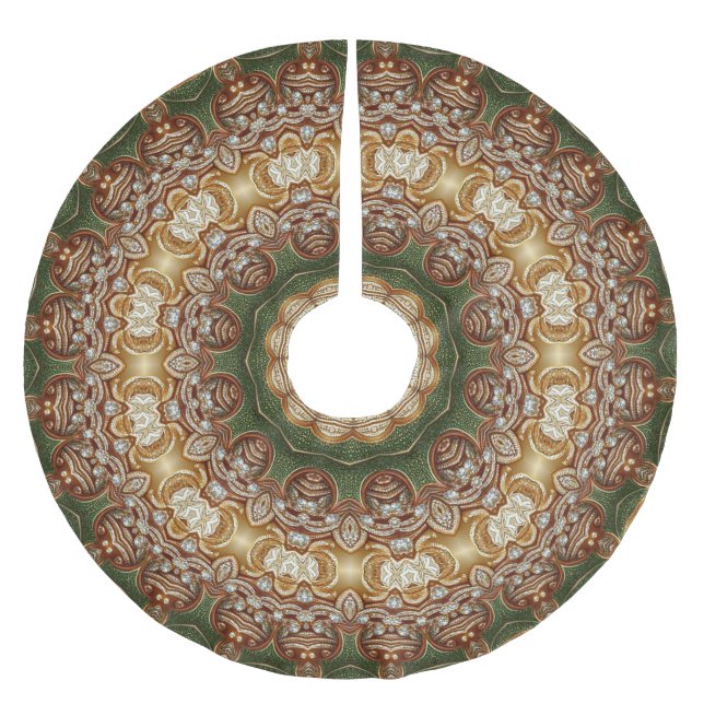 Gold Decorative Tree Skirt (Front)