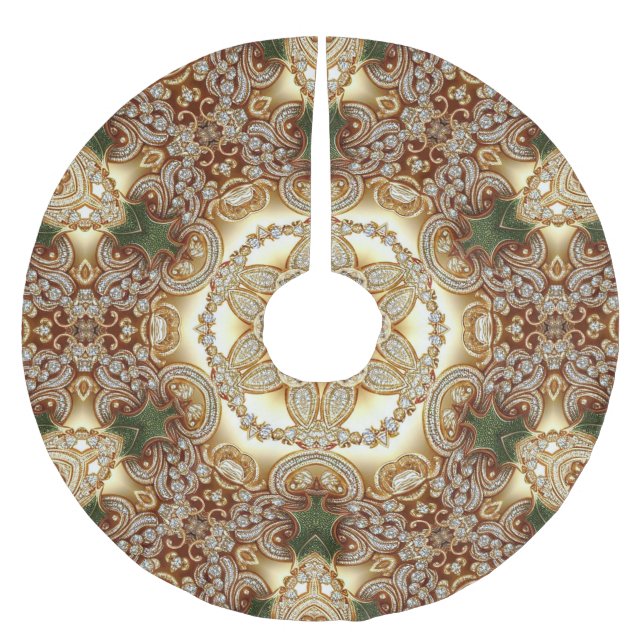 Gold Decorative Tree Skirt (Front)