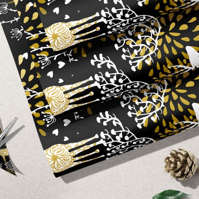 Gold Deer | Christmas Wrapping Paper (Creator Uploaded)