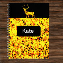 Gold Deer Splattered Paint