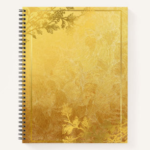 Gold Design: Blank Lined Customisable Notebook